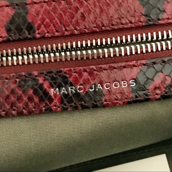 Marc Jacobs STAM Bag Python Bordeaux Studded wTags - Picture 7 of 17